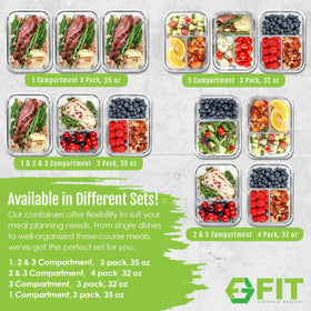 FIT Strong & Healthy dishwasher-safe glass container for easy cleanup