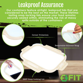 FIT Strong & Healthy lid close-up shows leak-proof seal for mess-free transport