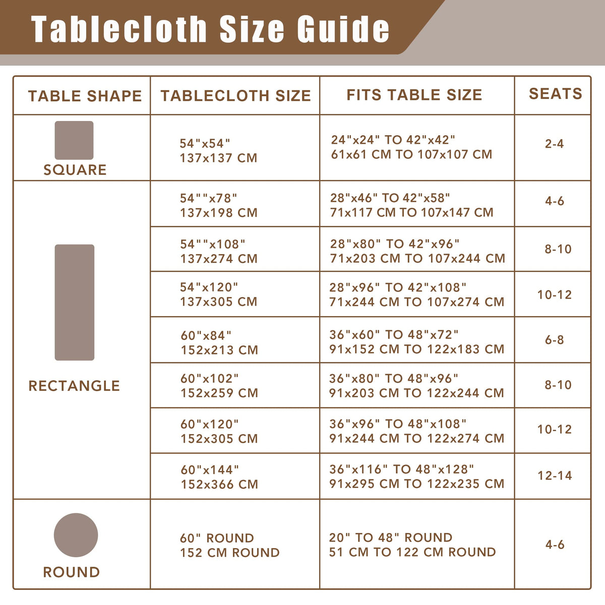 Fitable faux linen tablecloth indoor outdoor use ideal for kitchen and patio.