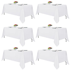 Fitable white rectangle tablecloth 70x120 packaging, ready for events.