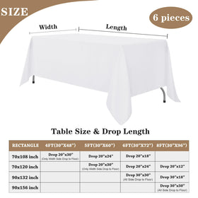 Fitable white tablecloth being washed and dried demonstrates easy care.