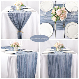 Fivenl vintage-style table runner suited for boho and chic themes