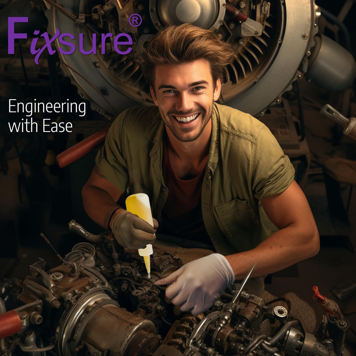 FIXSURE vibrant red tip cap for quick identification and easy use.