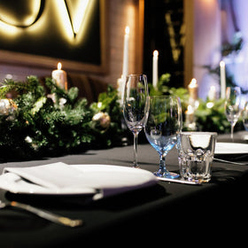 Festive Christmas and birthday setup using Fixwal table cover