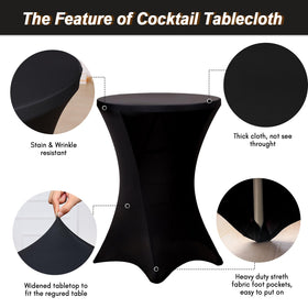 Fixwal high table cover stretched over bar-height table for a polished look