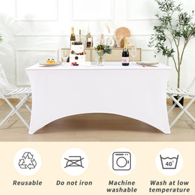 Fixwal white tablecloth adds elegant touch to weddings and parties