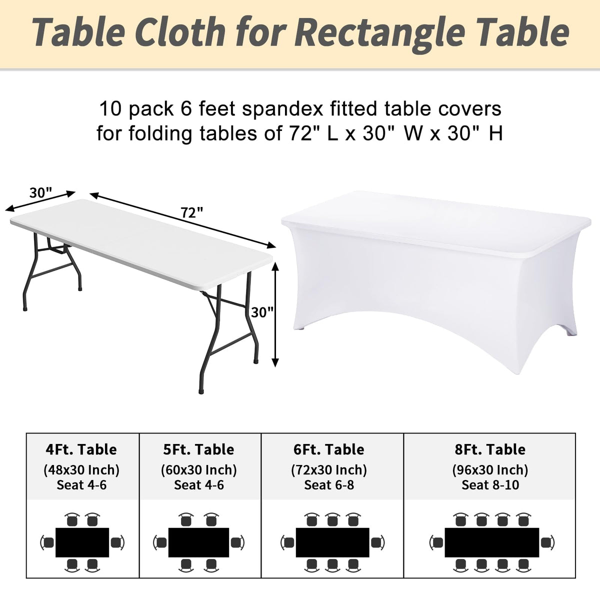 Fixwal wrinkle-free white tablecloth maintains a smooth look across events