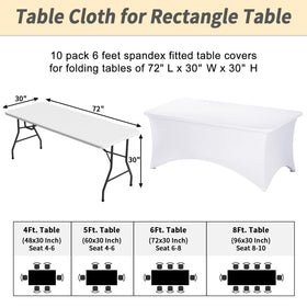 Fixwal wrinkle-free white tablecloth maintains a smooth look across events