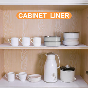 FLPMIX shelf liner white in drawer mat showing easy-clean non-stick surface.