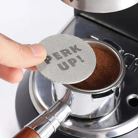 FLUR Happy Pucks 51mm fit in Breville portafilter showing stability