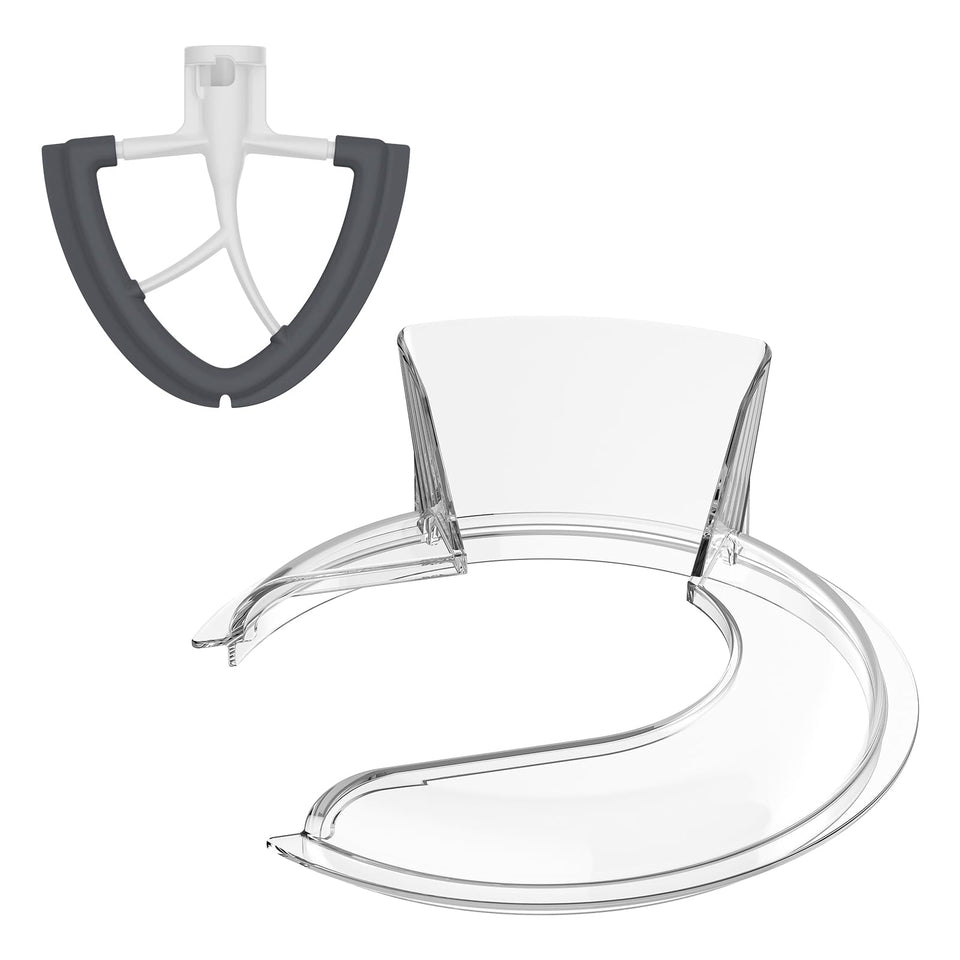 FOCOllK pouring shield for KitchenAid prevents splashes during ingredient additions