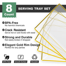 FOCUSLINE BPA-free trays provide safe food presentation during gatherings.