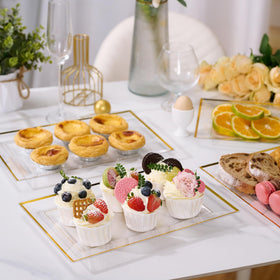 FOCUSLINE disposable party trays simplify cleanup after celebrations.