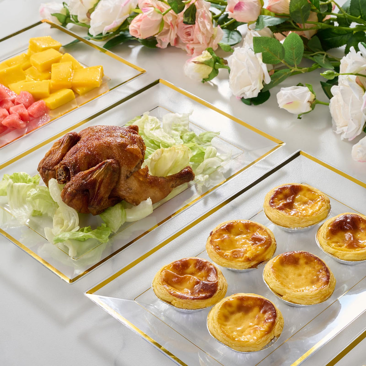 FOCUSLINE durable, food-grade trays resist staining during serving.