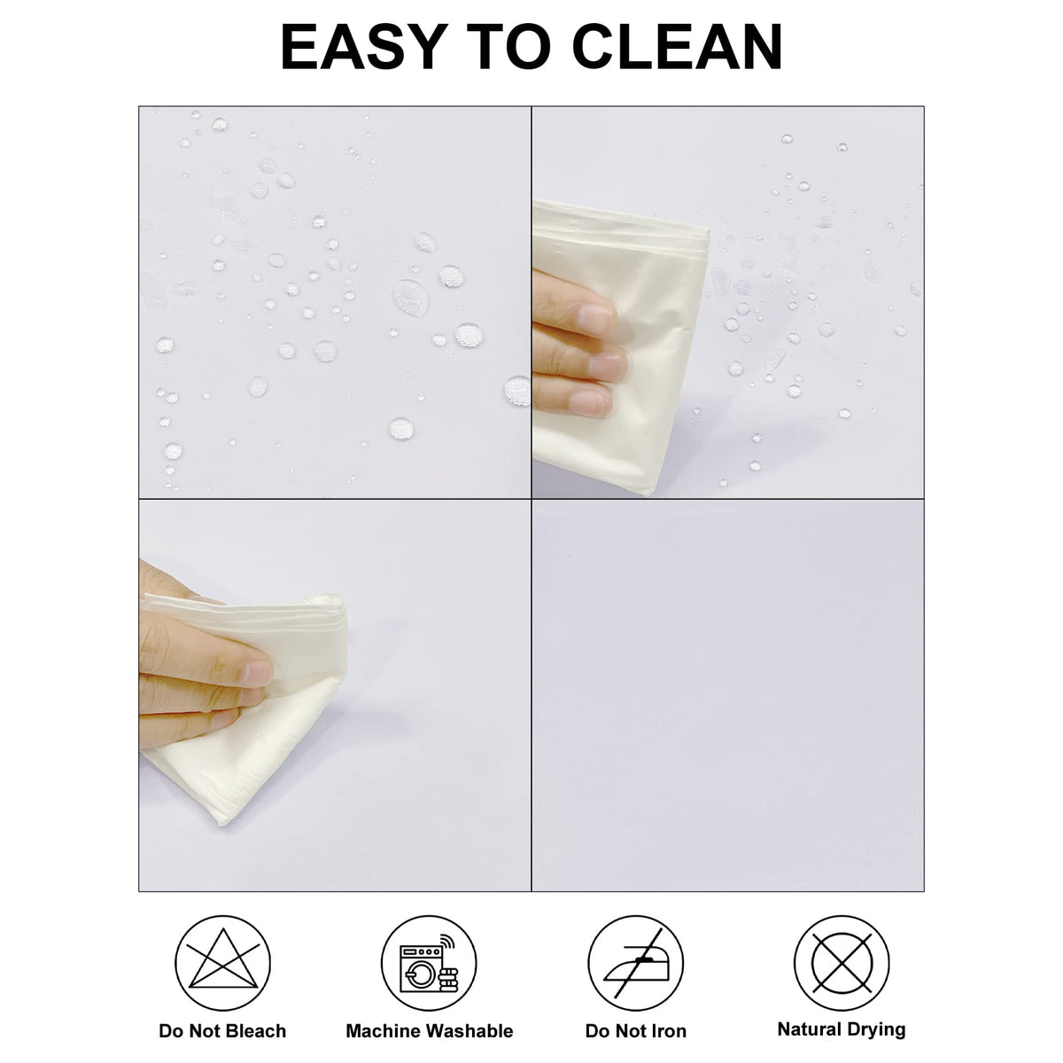 Fokitut 90-inch white round tablecloth stain resistant keeps parties clean.