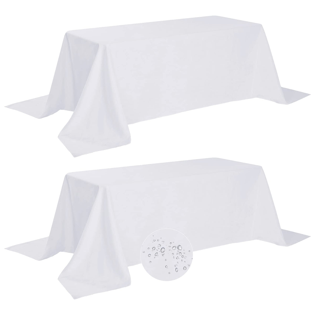 Fokitut waterproof tablecloth close-up showing durable polyester fabric for everyday protection.