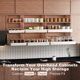 Fokyfok upper-cabinet pull-out drawer reaches items at back.
