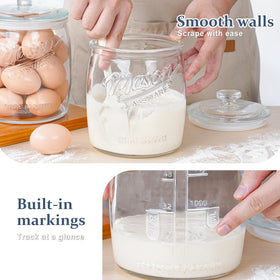Folinstall airtight glass lid keeps contents fresh by reducing moisture exposure.
