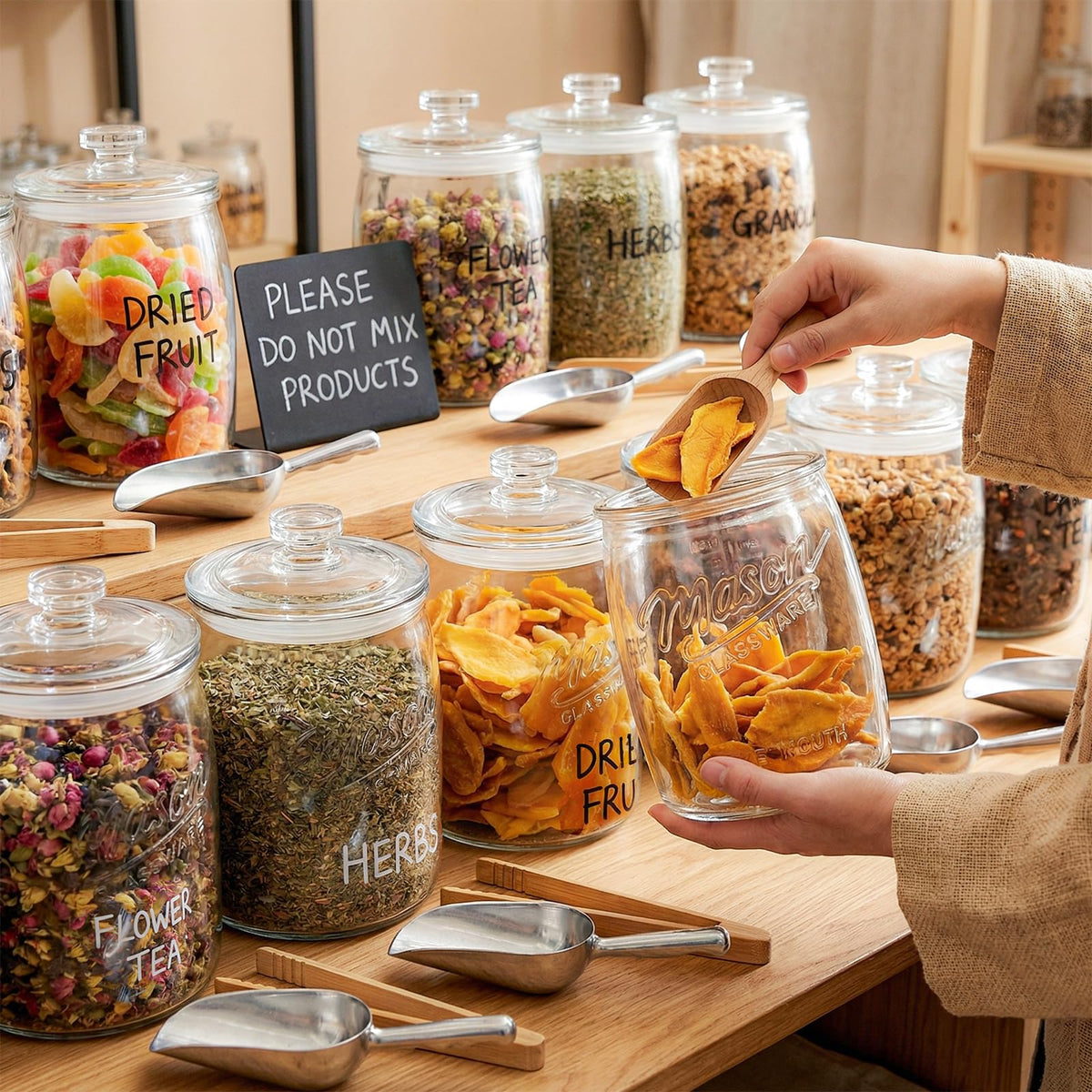 Folinstall cookie and candy storage jar showcases treats while staying fresh.