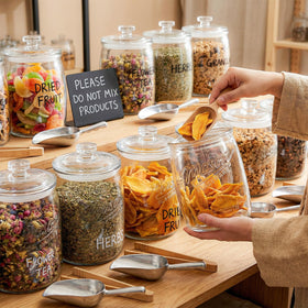 Folinstall cookie and candy storage jar showcases treats while staying fresh.