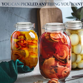 Folinstall dishwasher-safe glass jar suitable for everyday kitchen organization.