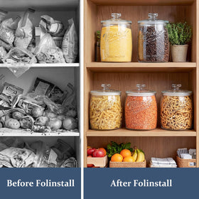 Folinstall jar shows dimensions 7.6 inches high and 5.7 inches diameter.