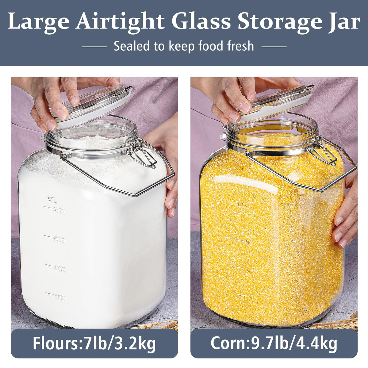 Folinstall kitchen canning jar for large capacity bulk storage and canning prep.