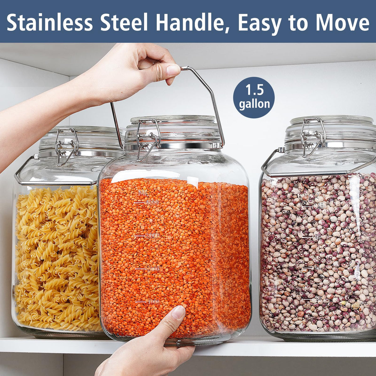 Folinstall pantry storage jars keep pantry items organized and accessible.