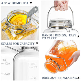 Folinstall jar with stainless steel handle for easy transport around the kitchen.