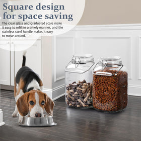 Folinstall wide-mouth jar provides easy access and quick cleaning for grains and snacks.