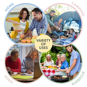 FOODLE Wheat Straw Dinnerware Set kids-adults friendly design ideal for family meals