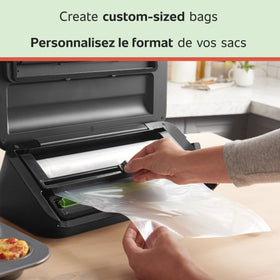 FoodSaver custom-length bags support precise portions and reduced waste