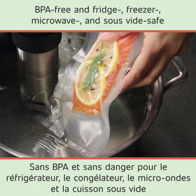 FoodSaver rolls help keep food fresher longer in freezer storage.