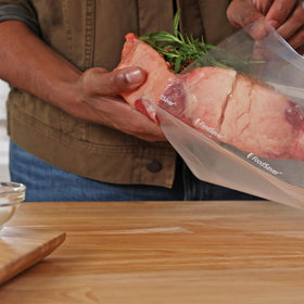BPA-free Material label on FoodSaver gallon bags.