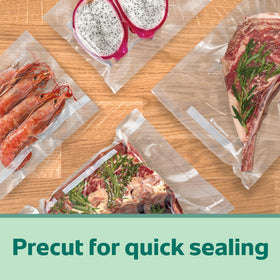 FoodSaver gallon bags ready for sous vide cooking.