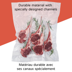 FoodSaver rolls ideal for storing larger items like roasts and bulky foods.