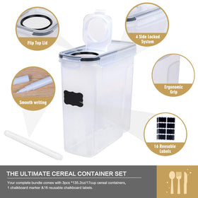 FOOYOO airtight container lids with four-way seal keep food fresh longer.