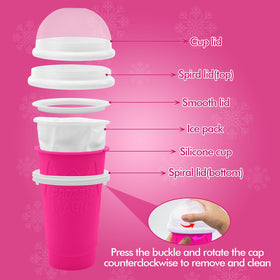 Filled Fopudy slushie cup 500ml before squeezing