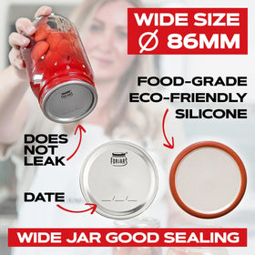 FORJARS airtight seal closeup highlights secure, leak-free storage and flavor retention