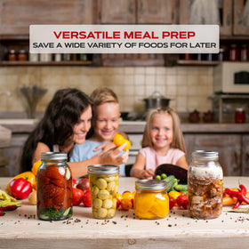 FORJARS ball-brand compatibility lids fit regular-mouth jars for versatility.