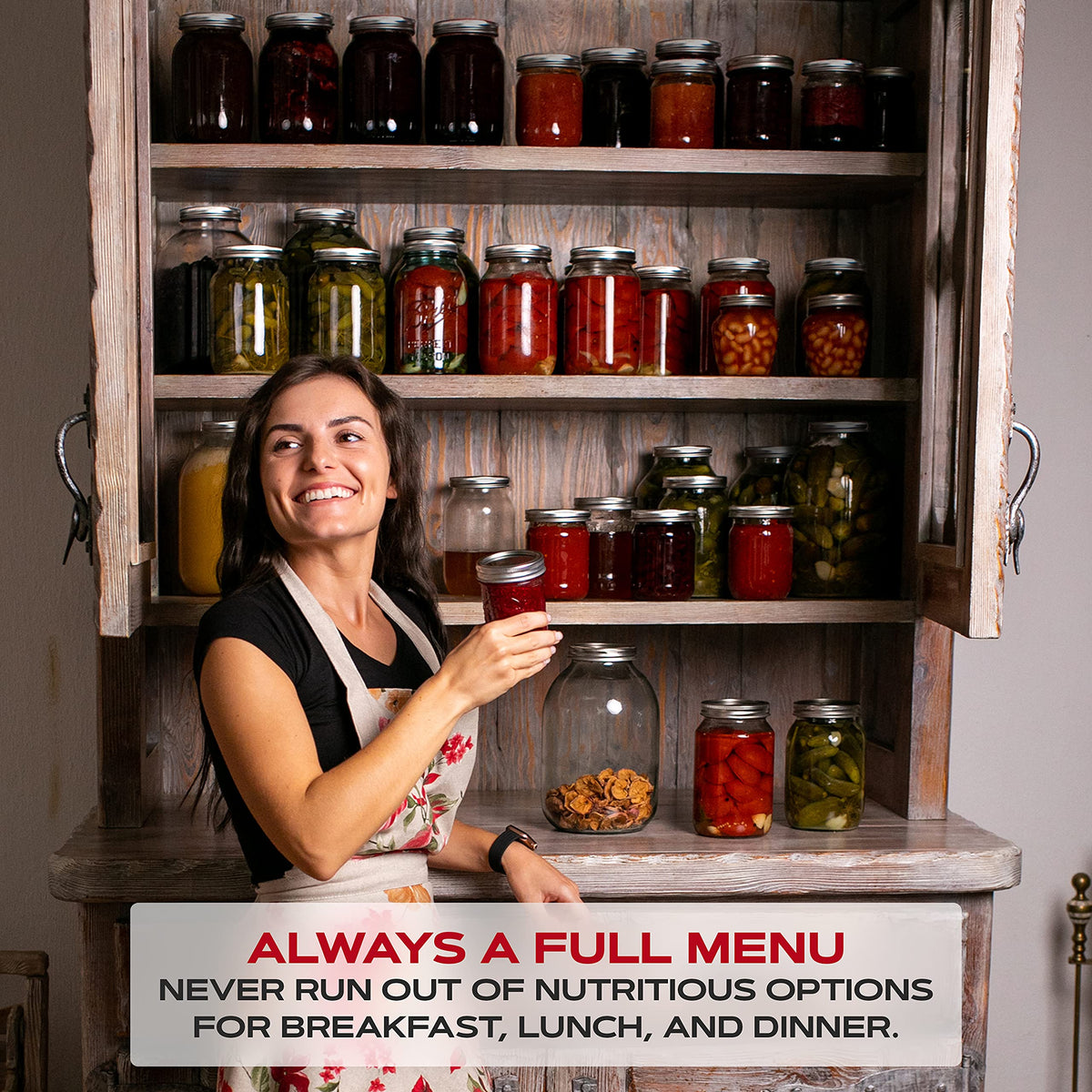 FORJARS rustproof metal construction ensures durable canning results.