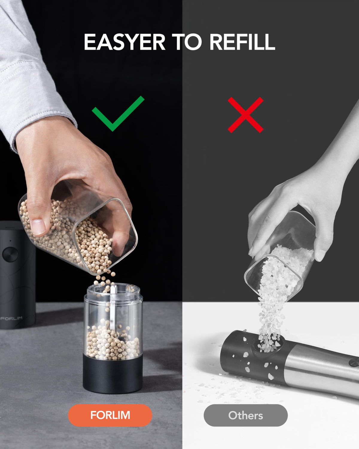 FORLIM 100 ml container lets you monitor spice levels at a glance.
