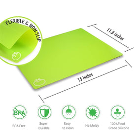 Fotouzy yellow cutting board for fruit keeps flavors separate during chopping.