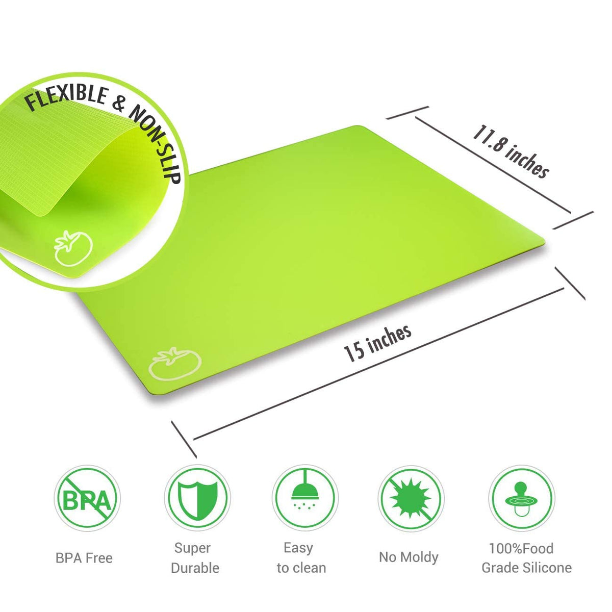 Fotouzy cutting mats with yellow fruit icon for fruit prep and flavor control.
