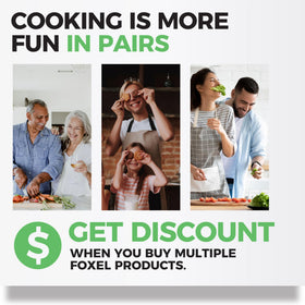 FOXEL 3-notch fit works on 12–14 inch pans.