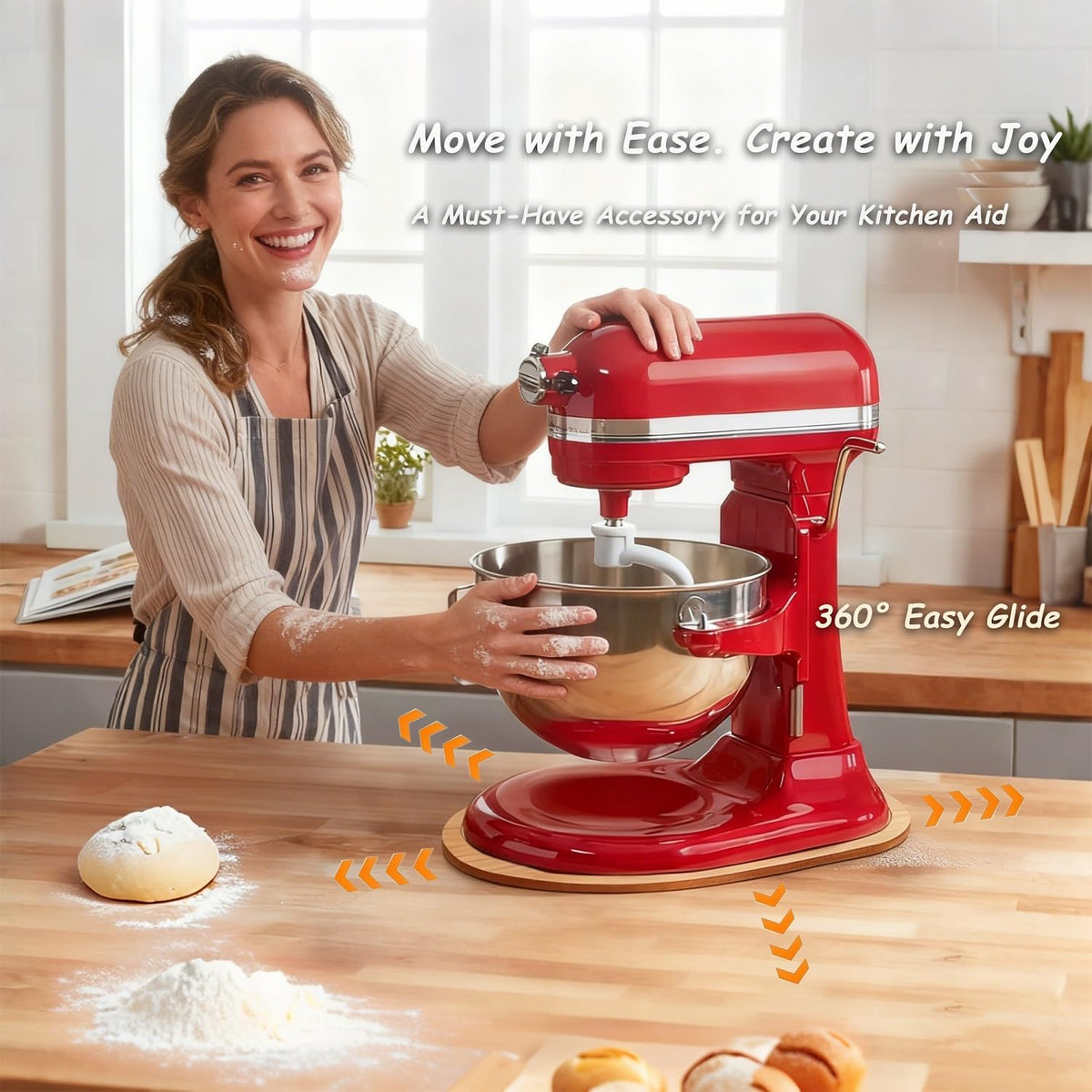 Fracijuy Food-grade Bamboo design adds warmth while protecting delicate kitchen surfaces.