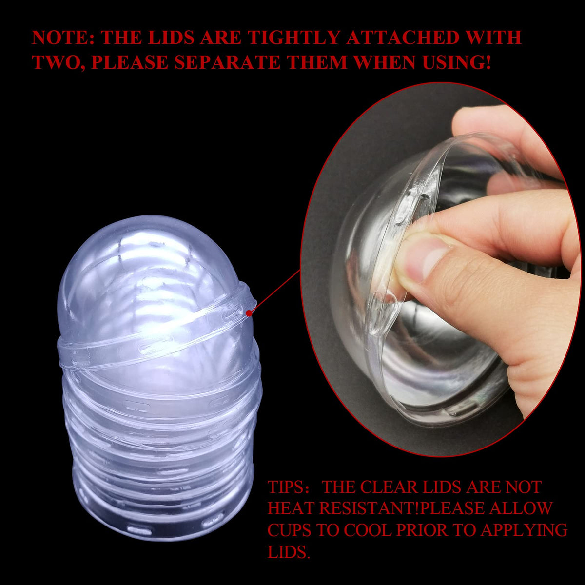 Free-Air clear dome lids secure icing while showcasing decorations.