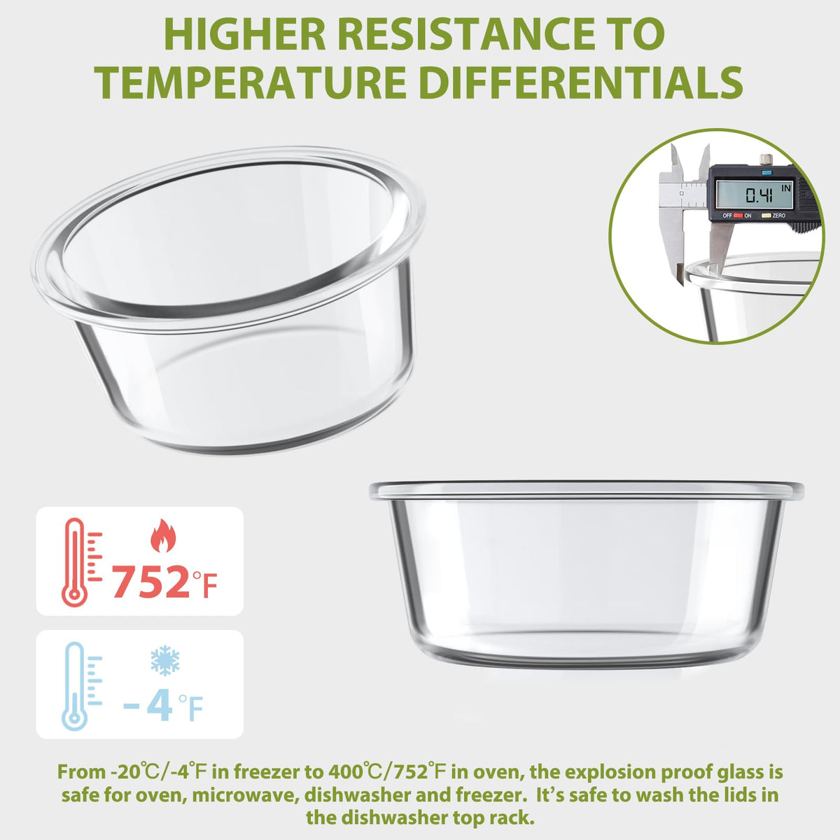 Freshmage dishwasher-safe glass meal prep containers for easy cleanup.