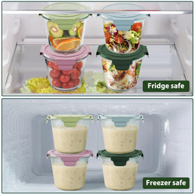 Freshmage fridge storage shows leftovers neatly stored and ready to reheat.