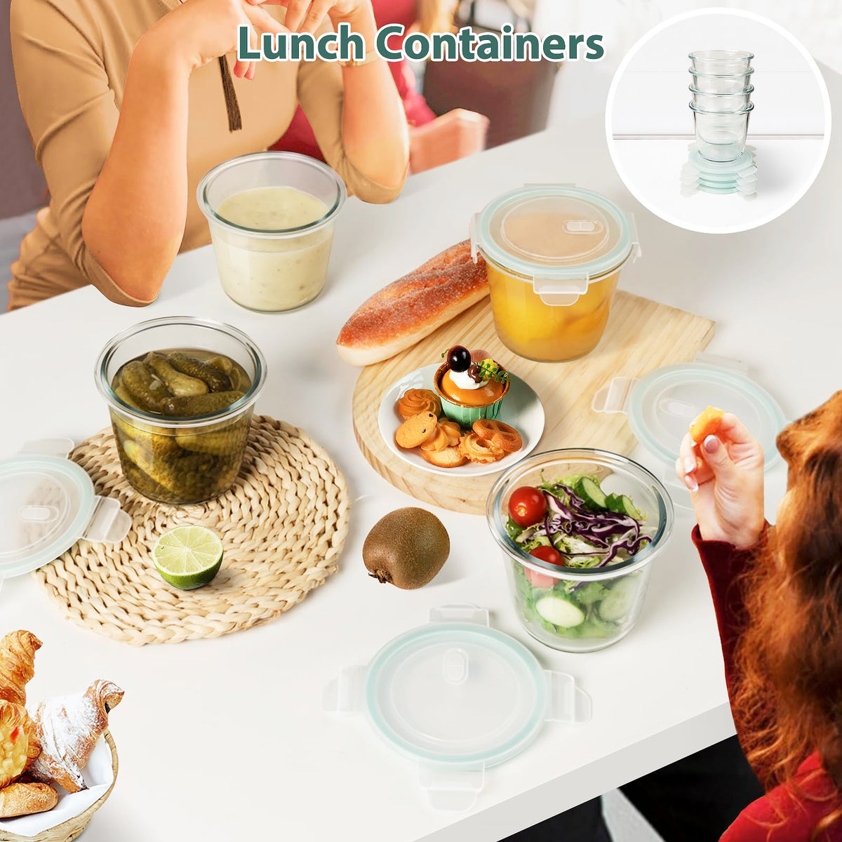 Freshmage leftovers storage jar showing clear contents with easy access